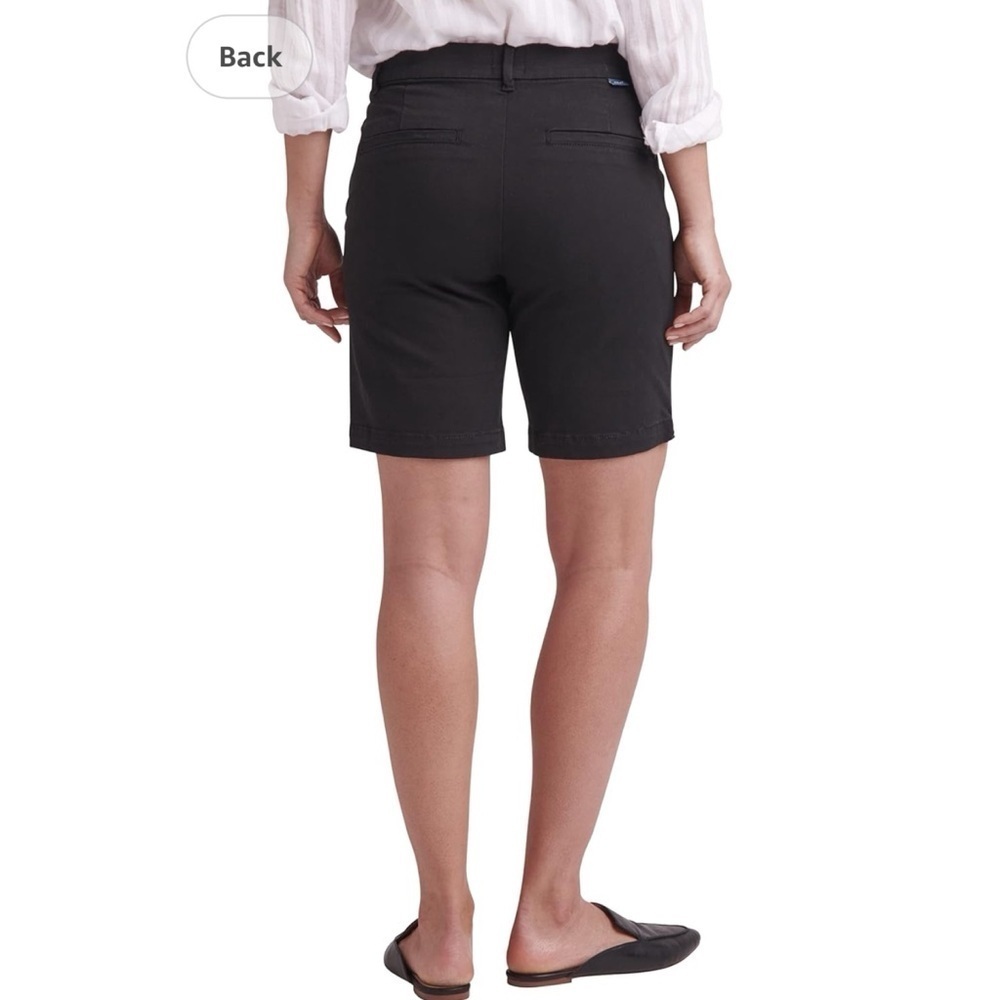 NWT JAG Women's Maddie Pull-on Shorts size 8 Black 8-inch Inseam - Picture 2 of 5